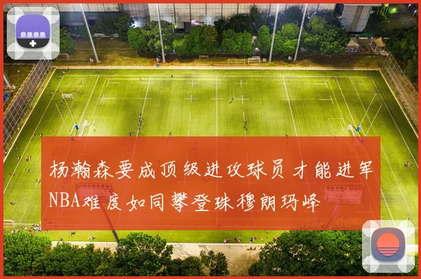 杨瀚森要成顶级进攻球员才能进军NBA难度如同攀登珠穆朗玛峰